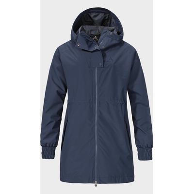 Parka SCHÖFFEL "Parka Style Bohorok WMS", Damen, Gr. 36, blau (8820, blau), Oberstoff: 100% Polyester. (Membran: Thermoplastisches Polyurethan). Futter: 100% Polyester, relaxed fit, hoch geschlossener Ausschnitt, Jacken Parka