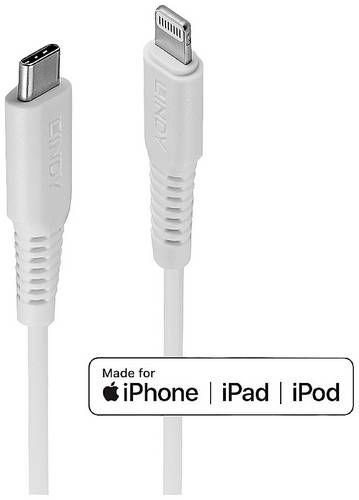 Lindy 31317 Lightning-Kabel 2 m Weiß Multimedia-Technik USB-Kabel