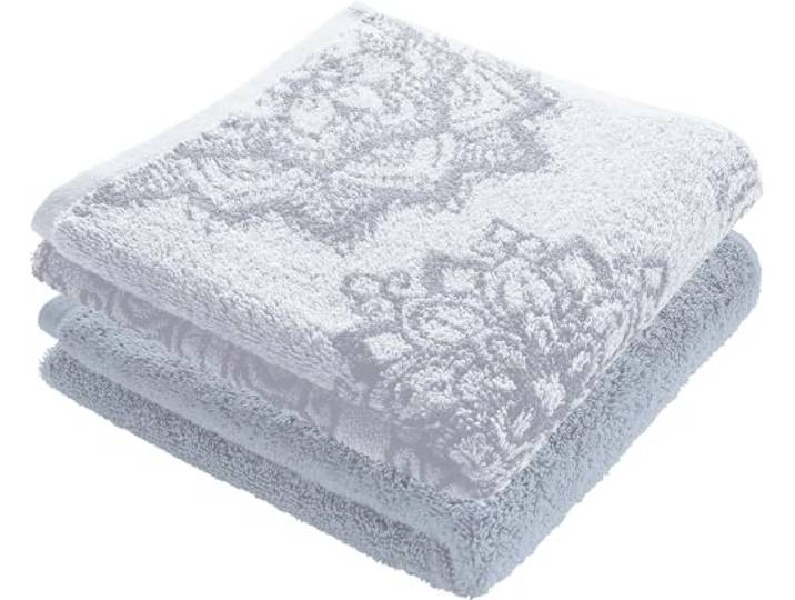 Erwin Müller Duschtuch Bühl 2er-Pack Silber Größe 70x140 cm - besonders flauschig, voluminös, äußerst saugfähig