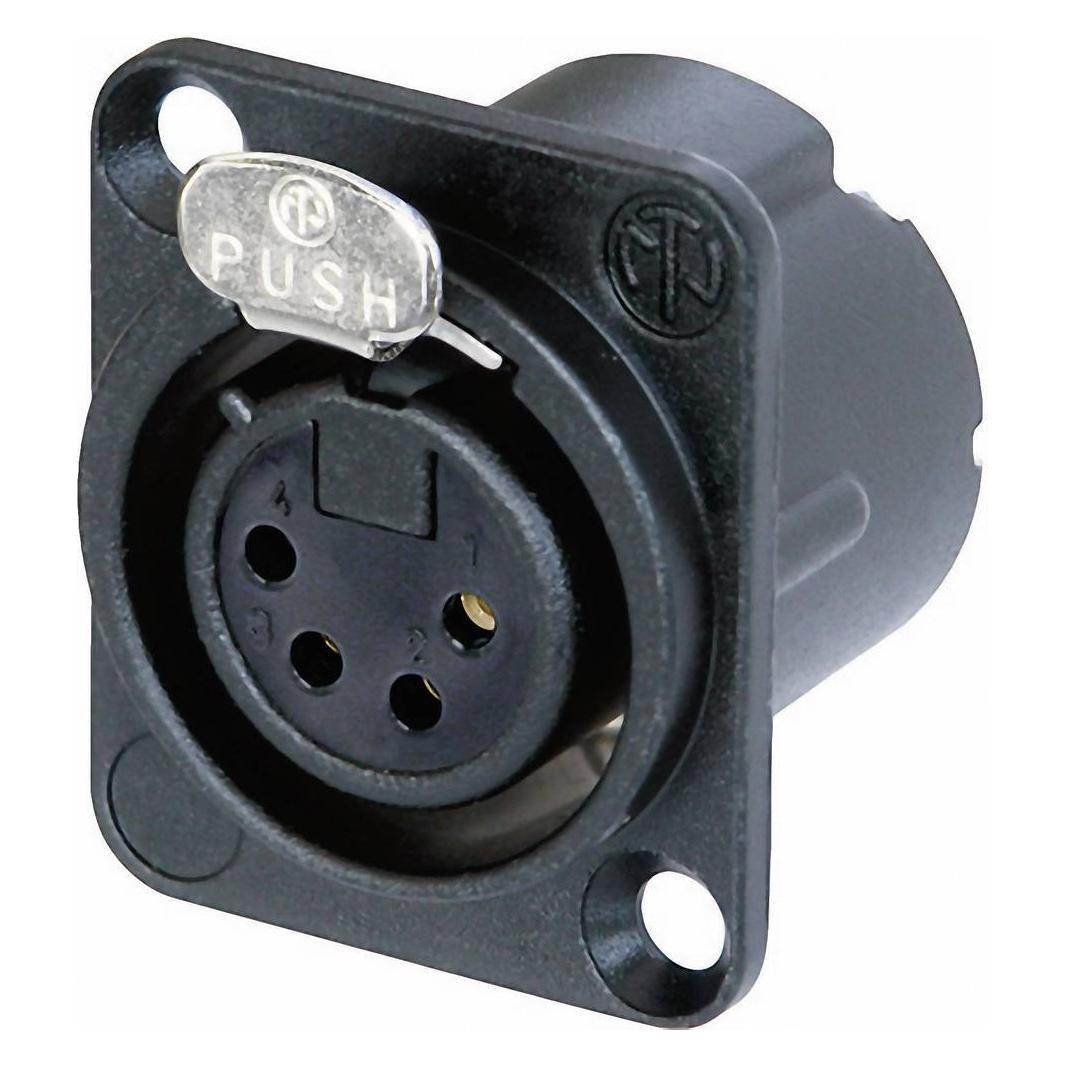 Neutrik XLR-Flanschbuchse (NC4FD-LX-B)