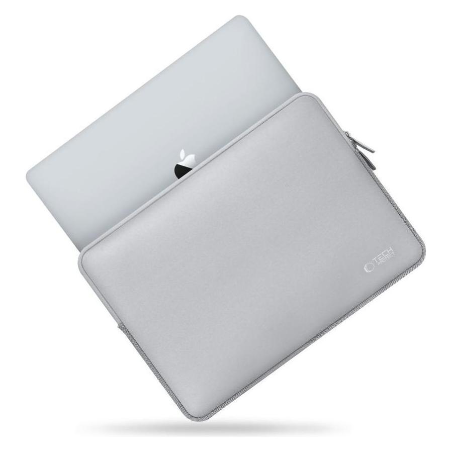 Tech-Protect Neoslim Laptop Sleeve 13-14" mit Zubehörtasche - Grau (14", Universal) (183738)