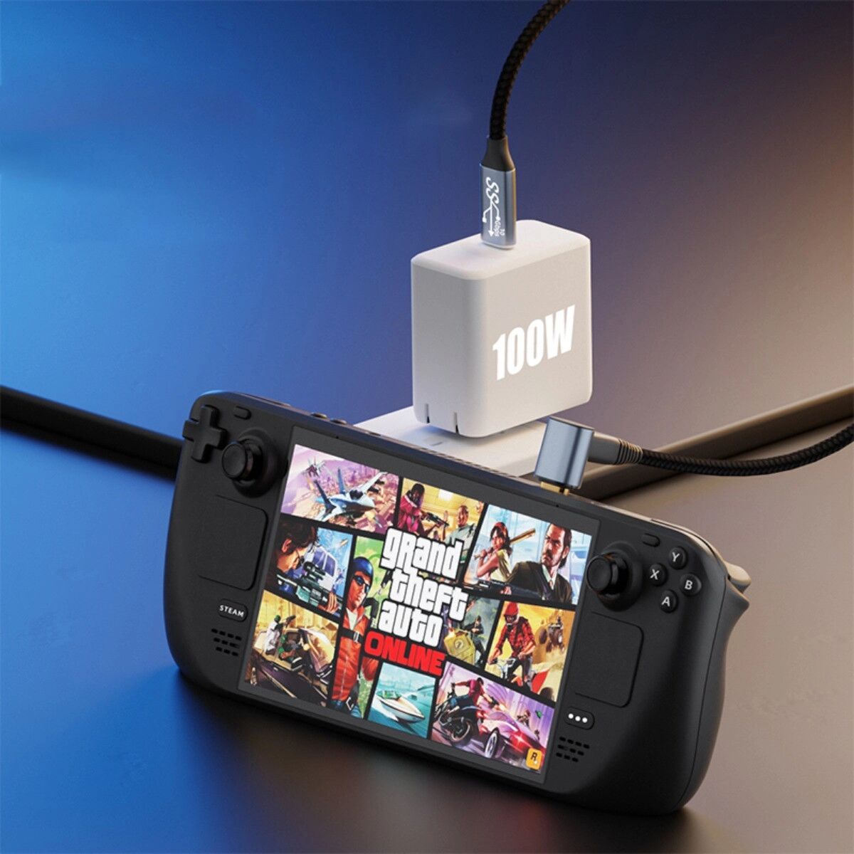 INF USB-C-auf-USB-C-Kabel kompatibel mit Steam Deck — 10Gbp Daten, 100W PD Schnellladung, 4K 60Hz Video, Aluminiumlegierung + 3 m