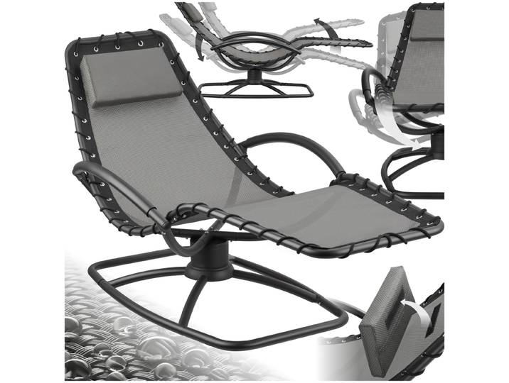 Chaise longue ergonomique TOULON - gris, par pièce