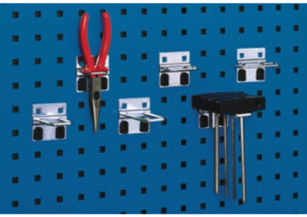 Support en U l.40xP20mm galvanisé p. panneaux perforés 5un./sachet BOTT (14010015)