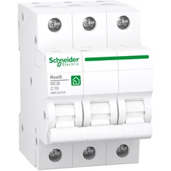 Schneider R9F24316 Leitungsschutz- schalter Resi9 3P, 16A, C Charakteristik