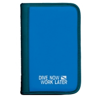 Taucherlogbuch sub-book - Farbe: blau - Motiv: Dive now - work later - ohne Einlage