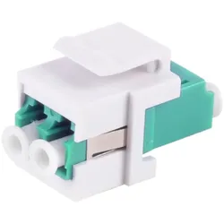LWL-Keystone Verbinder Duplex LC-LC OM3 aqua