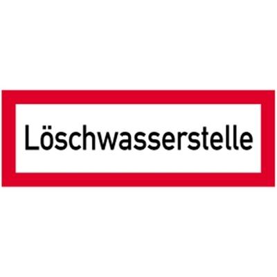 Schild Löschwasserstelle, Alu, 297x105 mm