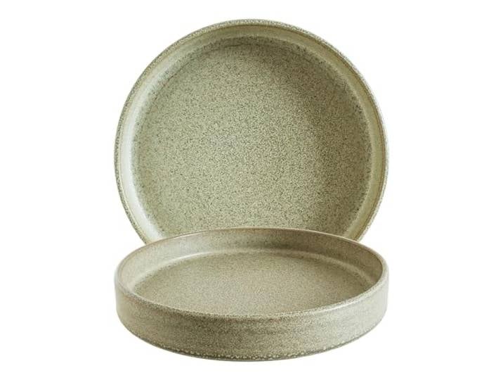 Bonna Adelfa Ripple tiefer Stapelteller 23 cm – 6er Set, 415 ml Porzellan grün mikrowellen- & spülmaschinenfest modernes Geschirr für Alltag & Gastronomie ADFRPL23JO