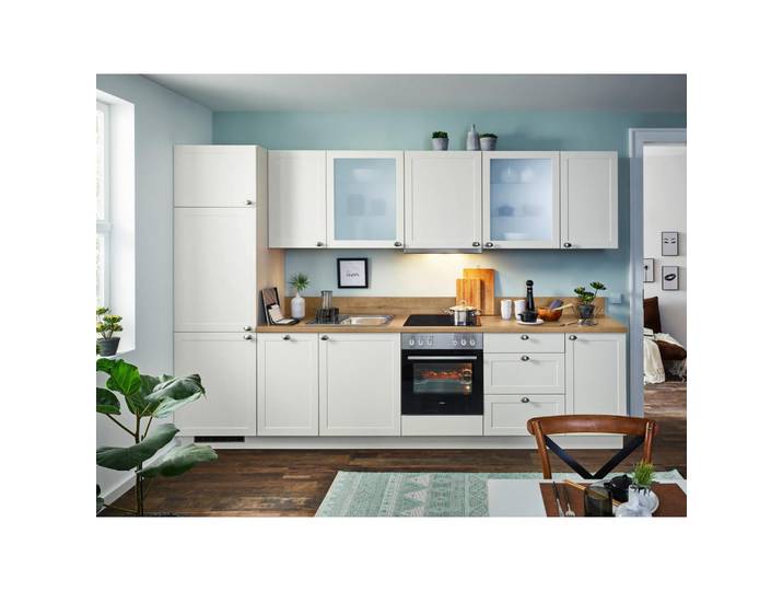Welnova Küchenleerblock, Braun, Magnolie, 330 cm, Made in Germany, in den Filialen seitenverkehrt erhältlich, Küchen, Küchenzeilen & Küchenblöcke, Küchenzeilen ohne Geräte