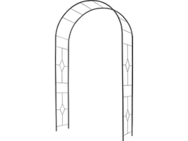 Arche de jardin en métal noir 130x40x250 Vitrail