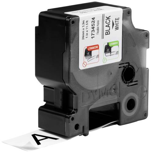 DYMO IND RHINO 1734524 Bandfarbe: Weiß Schriftfarbe:Schwarz 24 mm 3.5 m