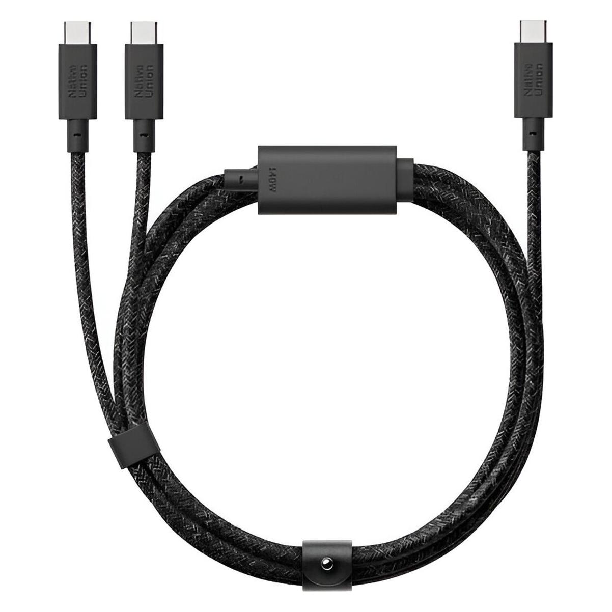 Native Union Belt Cable 2-in-1 (2 m, USB 2.0, 140 W) (BELT-C-2C-COS)