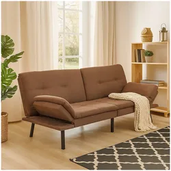 HTI-Living Sofa mit verstellbaren Armlehnen Braun