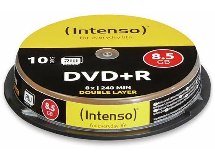 INTENSO DVD+R 8; 5GB; 08X; Double LayerR; CAKE BOX 10