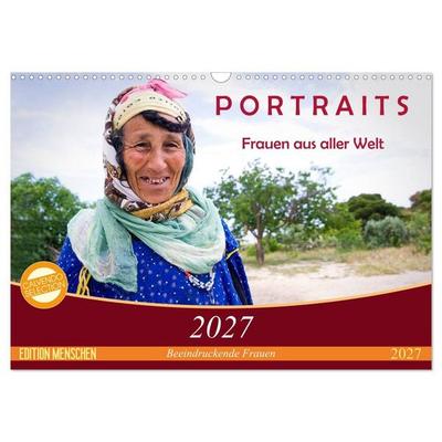 PORTRAITS - Frauen aus aller Welt (Wandkalender 2027 DIN A3 quer), CALVENDO Monatskalender