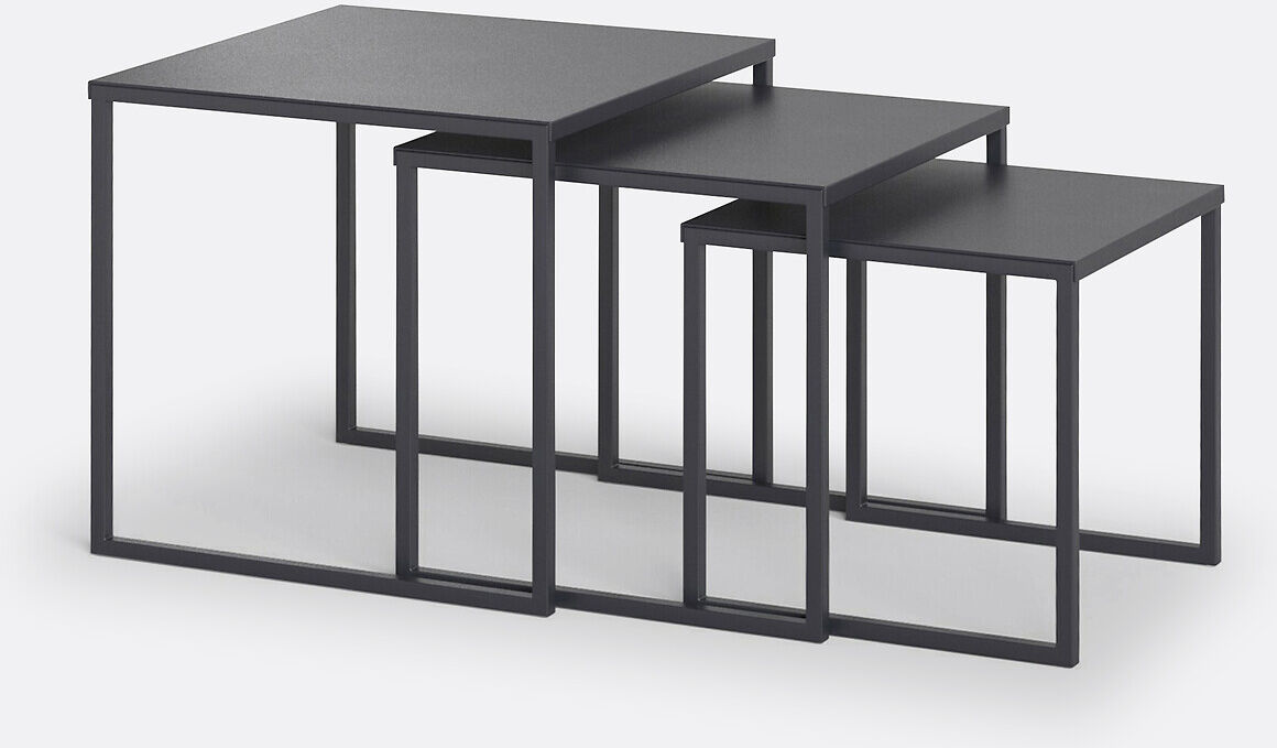 LA REDOUTE INTERIEURS Lot de 3 tables basses gigognes métal acier, Miva