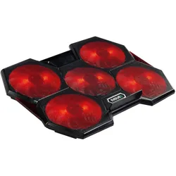 Evolveo Ania 14 notebook cooling pad (17.3") 1400 RPM Black, Notebook Ständer, Schwarz
