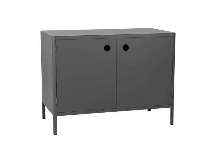 Brafab Meuble bas de cuisine extérieure Kelia Anthracite, 121x91x64 cm