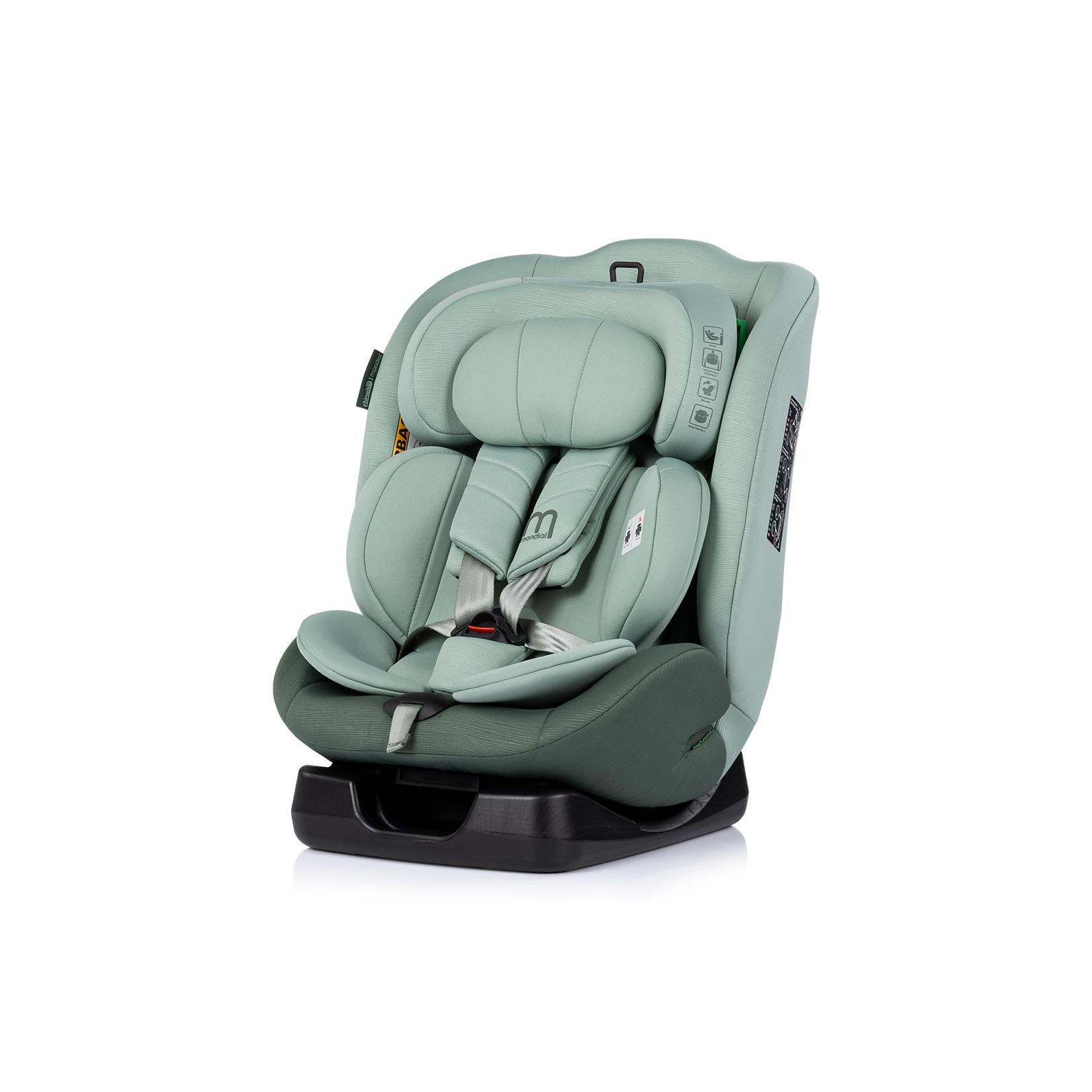 Chipolino Kindersitz Mondial i-Size (40-150cm) Liegeposition Kopfstütze Gurt grün