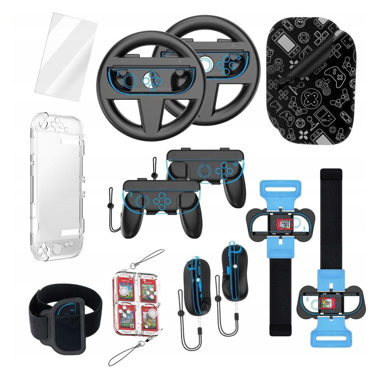 JYS Zestaw 14w1 Akcesoria Uchwyty Futerał Ładowarka Stojak Do Nintendo Switch 2 / Jys-ns2317 (Switch) (65662306)