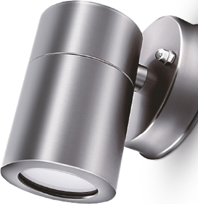 Braytron LED wandlamp RITA WL.1, roestvrij staal, voor binnen en buiten, inclusief 5W GU10 warm wit licht