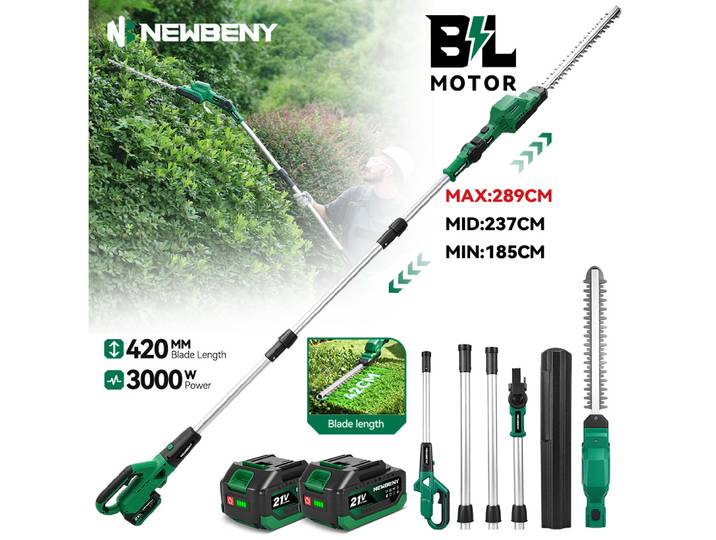 Taille-haie électrique NewBeny 3000W avec outils de coupe sans fil pour branches hautes, pour batterie Makita.