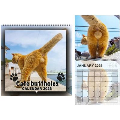 Funny 2026 Cats Buttholes Calendar Unique Humorous Monthly Planner For Gifting And Decor Funny 2026 Cats Buttholes Calendar Unique Humorous Monthly Planner For Gifting And Decor