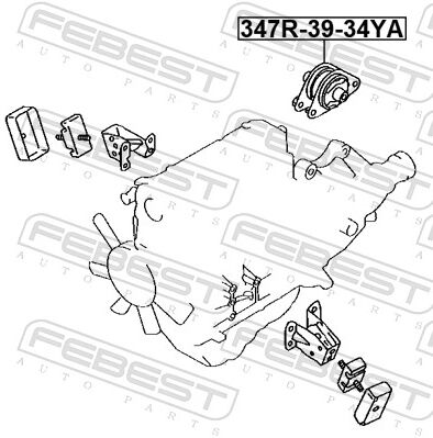 Febest Lagerung, Motor Mzm-Bonr Hinten Für Mazda