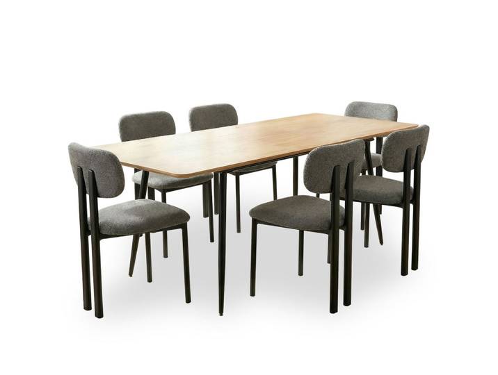 ESSGRUPPE ORSA FRANCA 7er Set Eiche