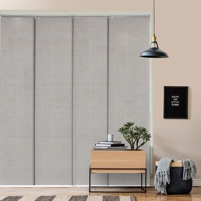 "GoDear Design Natural Woven Adjustable Sliding Panel Track Blinds, Vertical Blinds, Timeless Series, 45.8""- 86"" W x 96"" L"