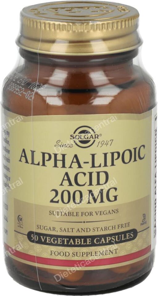 Solgar acido alfa lipoico 200mg. 50vegicaps