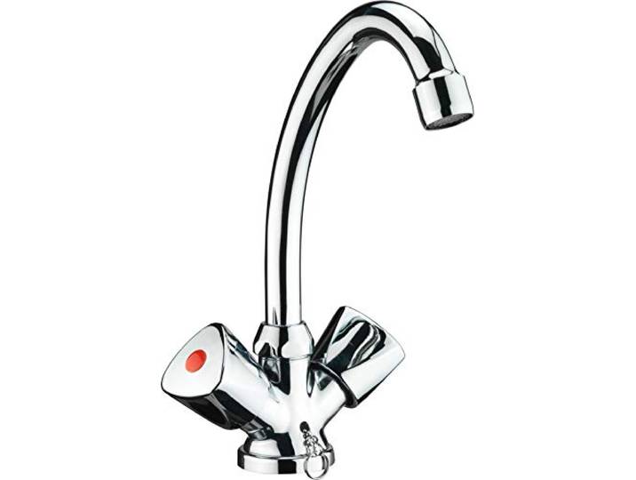 Cornat Waschtischarmatur Lisa – Wasserhahn fürs Bad – verchromt Ohne Ablaufgarnitur – Schwenkbar – klare Linienführung – komfortable Bedienung – stabile Ausführung – einfache Montage