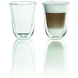 DELONGHI Thermoglas 2erSet DLSC312 Latte Macchiato Gläser Transparent