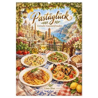 Pastaglück - Gemalte Gaumenfreuden (Wandkalender 2027 DIN A2 hoch), CALVENDO Monatskalender