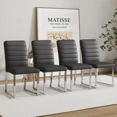 4PCS Heavy Duty Iron Frame Office Chairs