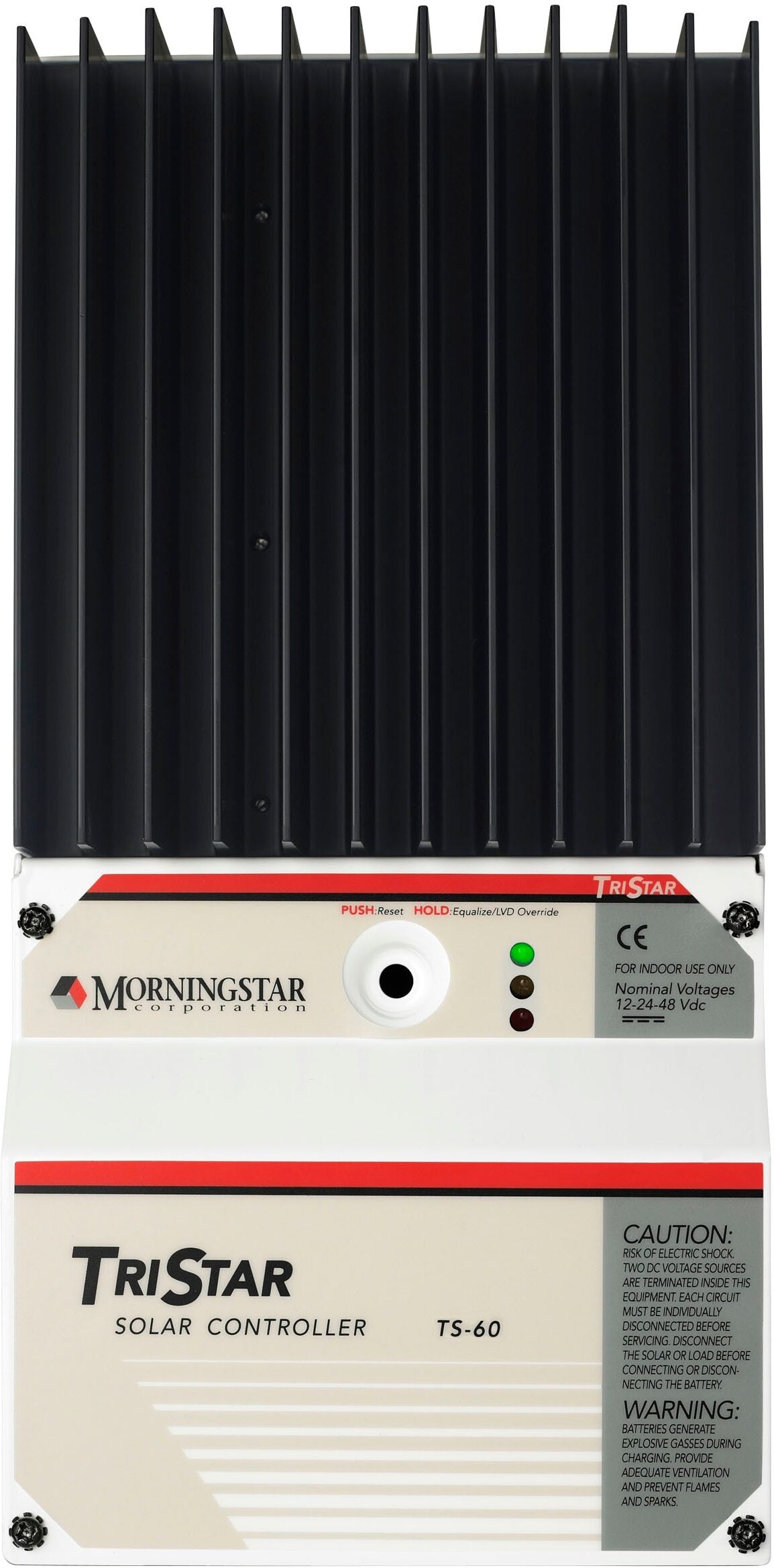 Solarladeregler MORNINGSTAR "Morningstar TS-60", schwarz-weiß (weiß, schwarz), B:26cm H:12,7cm T:7,1cm, Spannungsregler, Solarladeregler