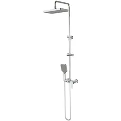 DEANTE Duschsystem `Loco` in Chrom-Optik mit Mischarmatur und 3 Strahlarten