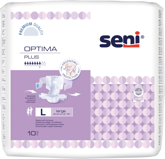 Seni Optima Plus Large - 12 paquets de 10 protections
