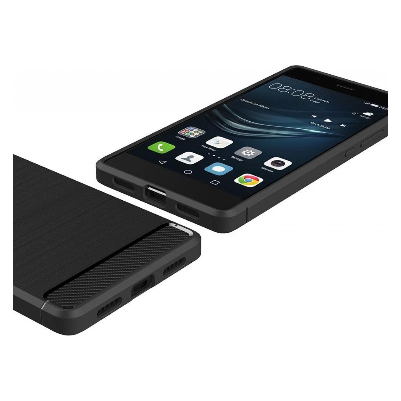 Screenguard Huawei P9 Lite Hülle Carbon Brushed Soft TPU (Huawei P9 Lite) (00022255)
