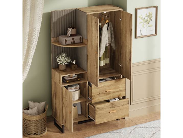 Armoires compactes, armoires de couloir, armoire murale, étagère de sol et armoire de couloir avec panneaux rembourrés, armoire à chaussures