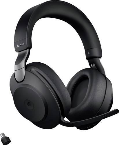 Jabra Evolve2 85 MS Over Ear Headset Bluetooth, kabelgebunden Stereo Schwarz Mikrofon-Rauschunterdrückung Lautstärkeregelung, Batterieladeanzeige