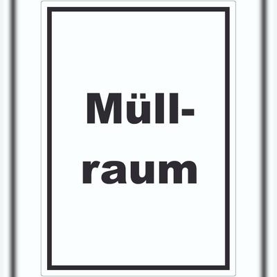 HB-Druck Müllraum Aufkleber mit Text Abfall Mülltrennung hochkant A4 (210x297mm)