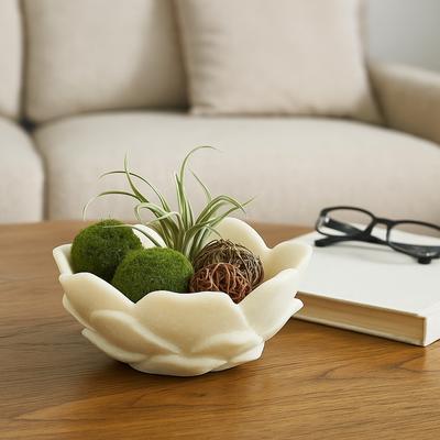 Sagebrook Home "Decorative Resin Lotus Flower Inspired Bowl - 6"" - 6.0"""