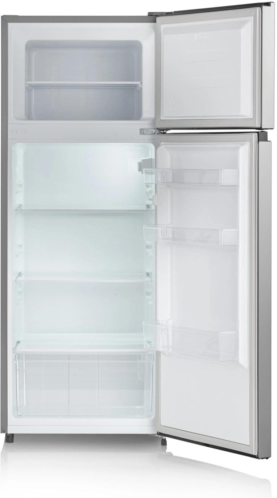 Severin Kühlschrank "DT 8761 Silber Rechts Wechselbar", Energieeffizienz: E, silber, B:55cm H:143,4cm T:54,2cm, Kühlschränke, Kühlschrank silber Einheitsgröße