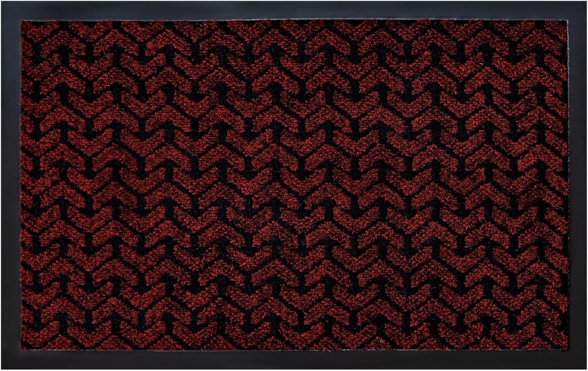 Rode antislip PVC deurmat voor buiten, 40 x 60 cm