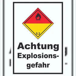 HB-Druck Schild Organische Peroxide explosiv hochkant A2 (420x594mm)