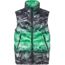 PLEIN SPORT Kurze Weste CAMOUFLAGE, Größe S in Schwarz 0227