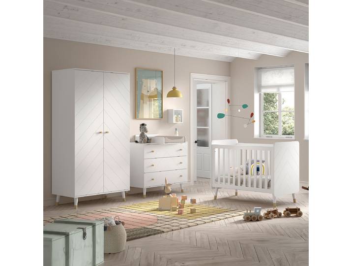home24 Babykamerset 3-delig met 2 deuren 60 x 120 cm wit