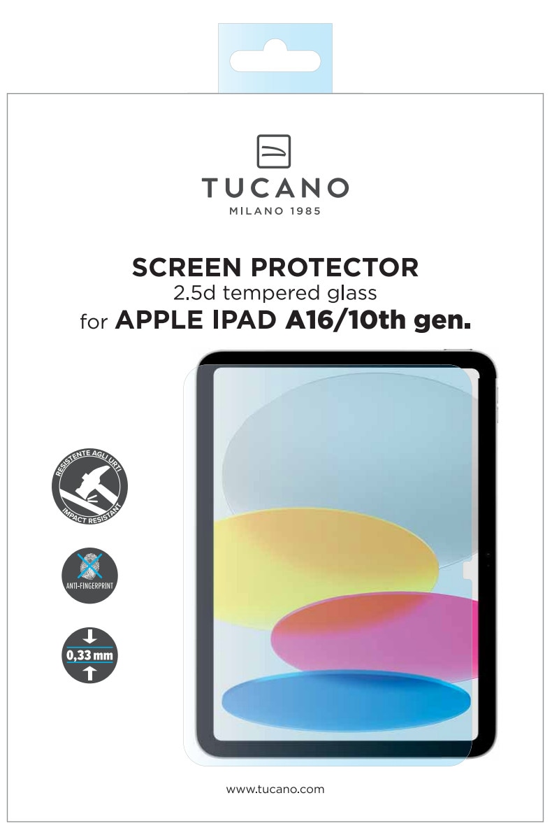 Tucano Displayschutz aus gehärtetem Glas für das iPad A16 11" Gen.